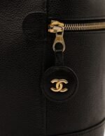 Chanel CC Black Caviar Leather Vanity Case