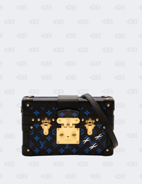 Louis Vuitton Black/Blue Monogram Petite Malle