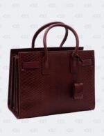 YSL Dark Red Snakeskin Nano Sac De Jour