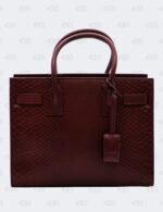 YSL Dark Red Snakeskin Nano Sac De Jour