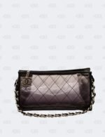 Chanel Black Ombre Translucent Quilted PVC Pochette Shoulder Bag