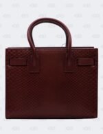 YSL Dark Red Snakeskin Nano Sac De Jour