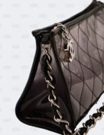 Chanel Black Ombre Translucent Quilted PVC Pochette Shoulder Bag