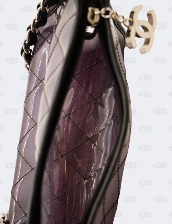 Chanel Black Ombre Translucent Quilted PVC Pochette Shoulder Bag