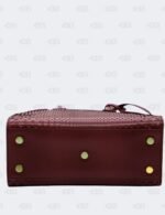 YSL Dark Red Snakeskin Nano Sac De Jour