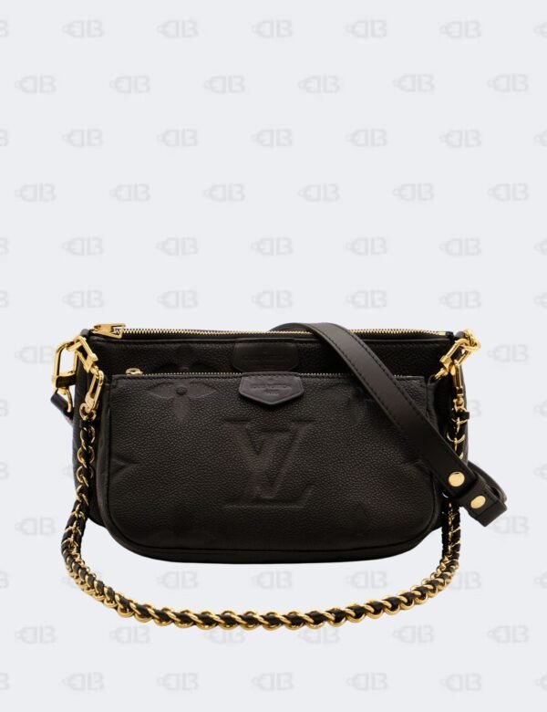Louis Vuitton Black Monogram Empreinte Multi Pochette Bag