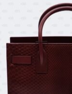 YSL Dark Red Snakeskin Nano Sac De Jour