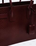 YSL Dark Red Snakeskin Nano Sac De Jour