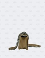 Chanel Beige Chevron Lambskin Leather Small Boy Flap Bag