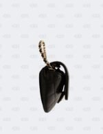 Chanel Black Quilted Caviar Leather Glasses Case with Chain
