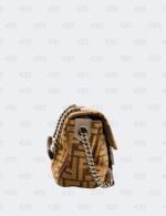 Fendi Baguette Chain Midi Cloth Crossbody Bag
