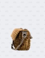 Fendi Baguette Chain Midi Cloth Crossbody Bag