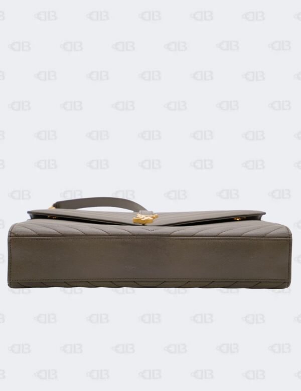 Yves Saint Laurent Grey Matelasse Leather Large Cassandre Flap Bag