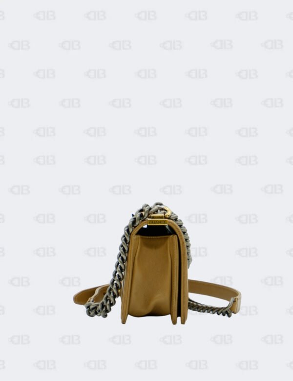 Chanel Brown Wild Stitch Two Tone Hardware Small Boy Flap Bag