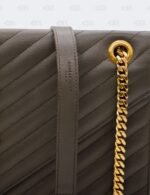 Yves Saint Laurent Grey Matelasse Leather Large Cassandre Flap Bag