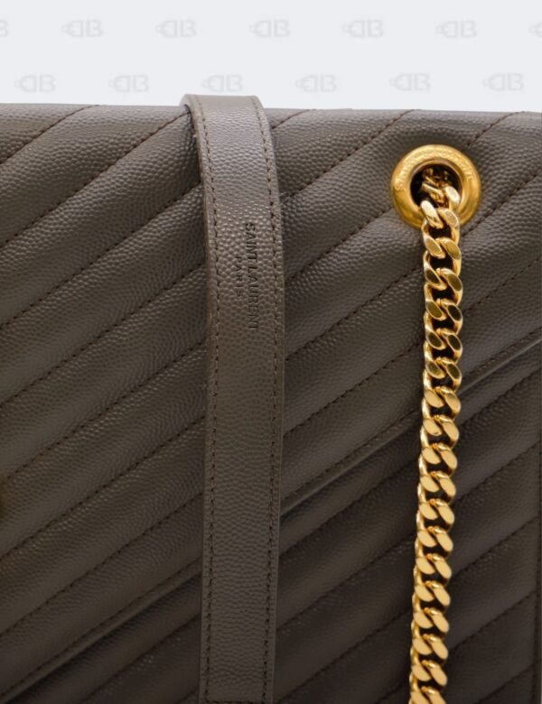 Yves Saint Laurent Grey Matelasse Leather Large Cassandre Flap Bag