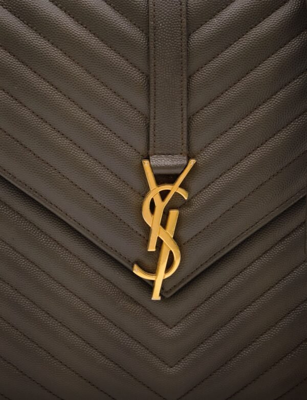 Yves Saint Laurent Grey Matelasse Leather Large Cassandre Flap Bag