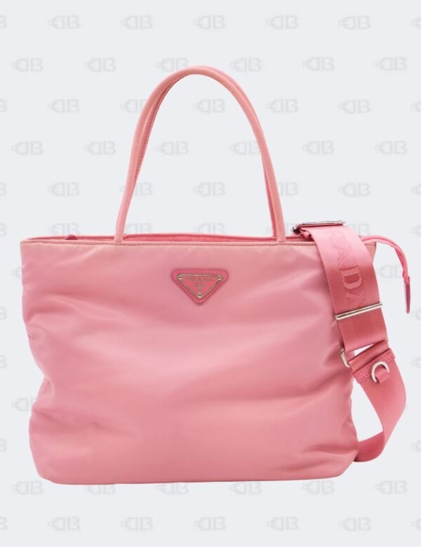 Prada Pink Nylon 2Way Tote Bag
