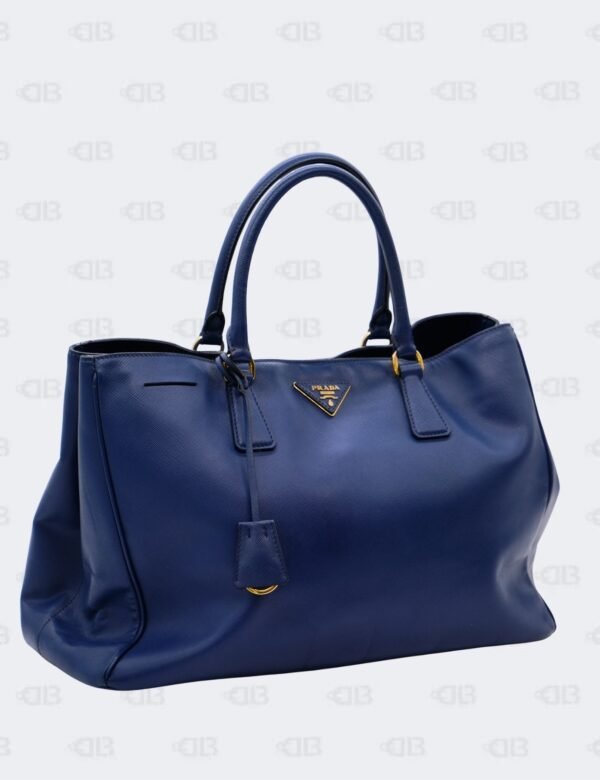 Prada Navy Blue Saffiano Lux Leather Large Galleria Tote Bag
