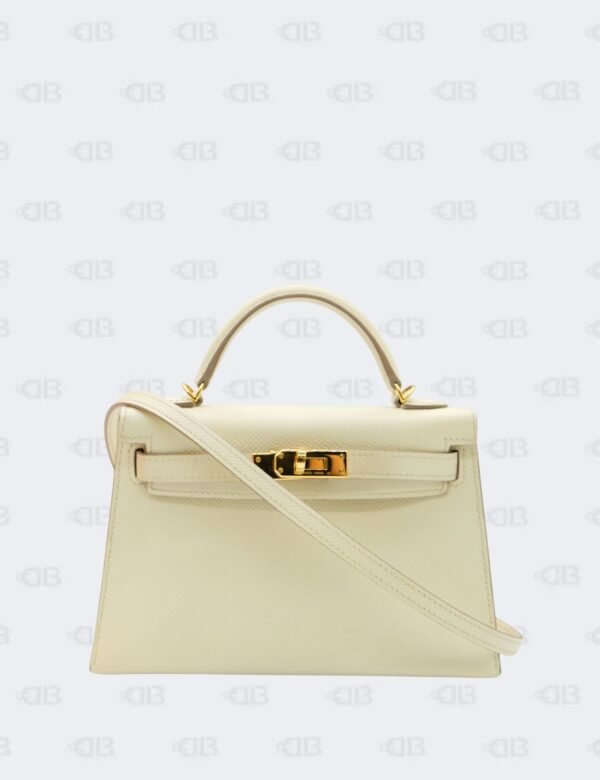 Hermès Mini Kelly Sellier 20 Nata Epsom with Gold Hardware