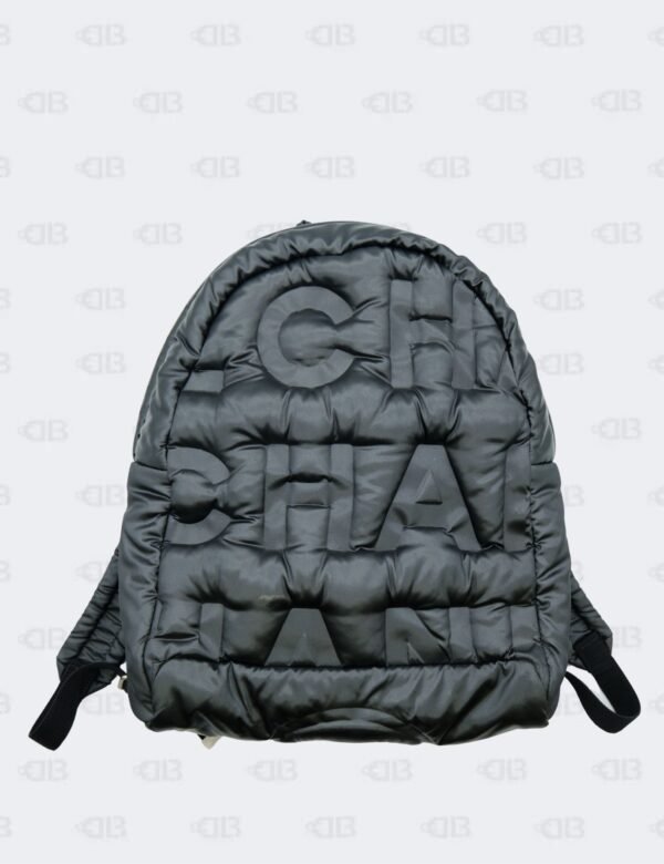 Chanel Coco Neige Doudoune Black Nylon Embossed Backpack