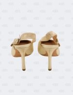 New Christian Dior Metallic Light Gold J'Adior Rhinestone Slingback Pumps Size 41