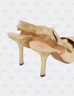 New Christian Dior Metallic Light Gold J'Adior Rhinestone Slingback Pumps Size 41