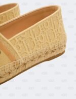 New Christian Dior Beige Granville Oblique Raffia Flat Espradille Size 38