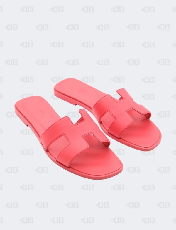 Hermes Oran Rose Extreme Slide Flats Size 39 1/2