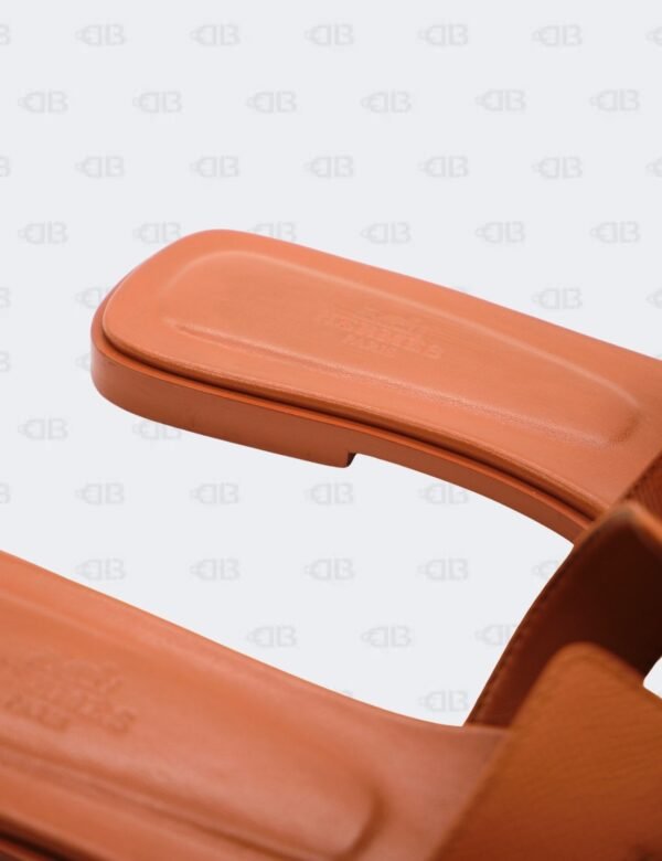 Hermes Oran Tan Epsom Slide Flats Size 39 1/2