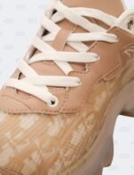 New Christian Dior White/Nude Oblique Leather and Rubber Vibe Sneakers Size 39 1/2