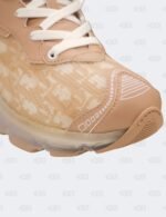 New Christian Dior White/Nude Oblique Leather and Rubber Vibe Sneakers Size 39 1/2