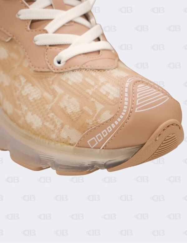 New Christian Dior White/Nude Oblique Leather and Rubber Vibe Sneakers Size 39 1/2