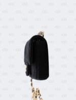 Chanel Black Quilted Jersey Leather Mini Flap Waist Bag