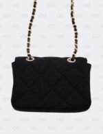 Chanel Black Quilted Jersey Leather Mini Flap Waist Bag
