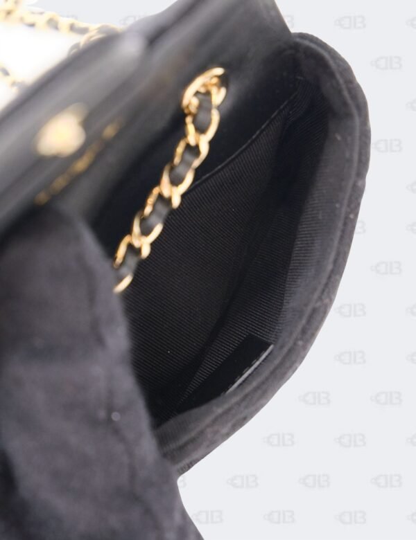 Chanel Black Quilted Jersey Leather Mini Flap Waist Bag
