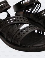 New Christian Dior Black Noir Micro Cannage D-Avenue Sandals Size 36