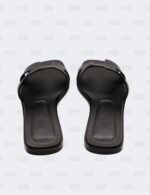 Hermes Oran Black Epsom Slide Flats Size 39 1/2