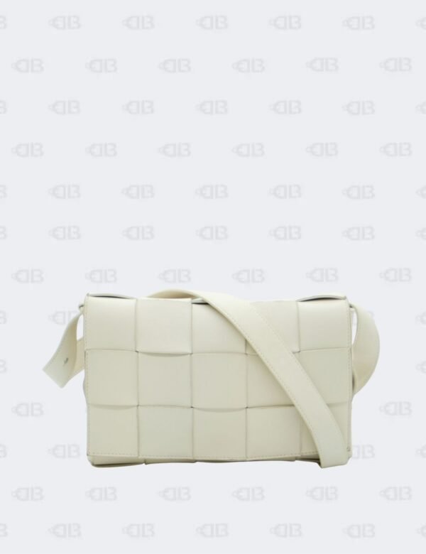 Bottega Veneta White Nappa Leather Cassette Bag