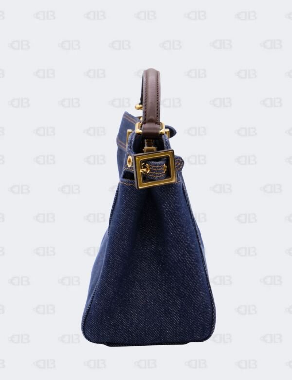Fendi Blue Denim Mini Peekaboo Bag