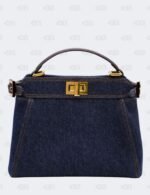 Fendi Blue Denim Mini Peekaboo Bag