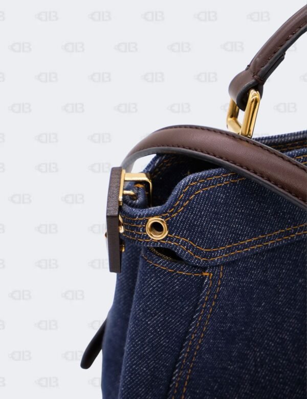 Fendi Blue Denim Mini Peekaboo Bag