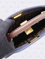 Fendi Blue Denim Mini Peekaboo Bag