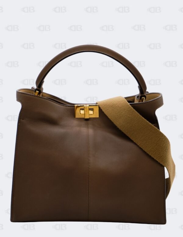 Fendi Peekaboo X-Lite Leather Brown