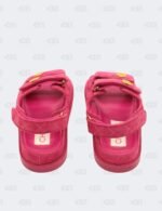 Chanel Fuchsia Quilted Suede Dad Sandals Size 37 1/2C