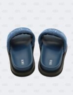 New Christian Dior M-Blue Aqua Denim Slide Sandals Size 44