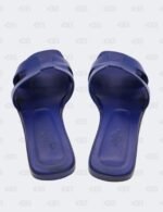 Hermes Oran Bleu Saphir Slide Flats Size 39 1/2