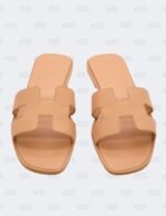 Hermes Oran Nude Epsom Slide Flats Size 39 1/2