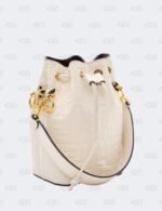 Fendi Mon Tresor Mini White Zucca Bucket Bag