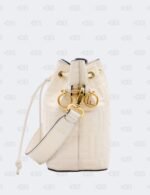 Fendi Mon Tresor Mini White Zucca Bucket Bag